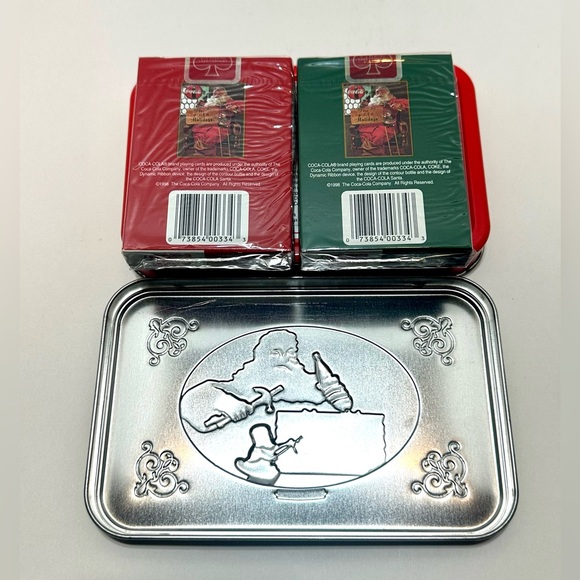 Vintage Coca Cola Santa Nostalgia Playing Cards (Sealed) 1998 - Picture 6 of 9